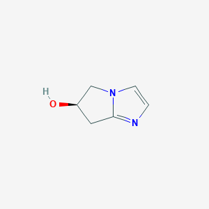 molecular formula C6H8N2O B047506 (6R)-6,7-dihydro-5H-pyrrolo[1,2-a]imidazol-6-ol CAS No. 196862-45-0