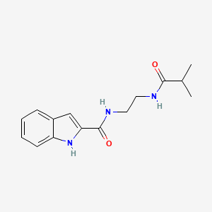 molecular formula C15H19N3O2 B4750658 N-{2-[(2-methylpropanoyl)amino]ethyl}-1H-indole-2-carboxamide 