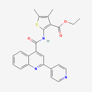 molecular formula C24H21N3O3S B4750787 ETHYL 4,5-DIMETHYL-2-[2-(PYRIDIN-4-YL)QUINOLINE-4-AMIDO]THIOPHENE-3-CARBOXYLATE 