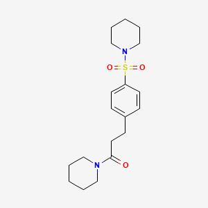 molecular formula C19H28N2O3S B4750813 1-(PIPERIDIN-1-YL)-3-[4-(PIPERIDINE-1-SULFONYL)PHENYL]PROPAN-1-ONE 