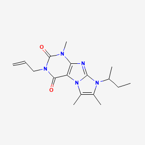 molecular formula C17H23N5O2 B4750867 3-allyl-8-(sec-butyl)-1,6,7-trimethyl-1H-imidazo[2,1-f]purine-2,4(3H,8H)-dione 