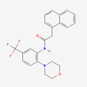 molecular formula C23H21F3N2O2 B4751009 N-[2-morpholin-4-yl-5-(trifluoromethyl)phenyl]-2-naphthalen-1-ylacetamide 