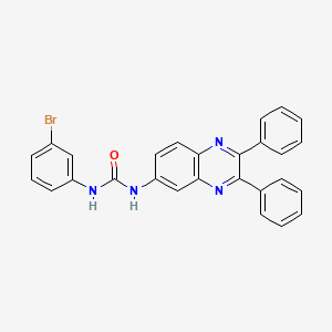molecular formula C27H19BrN4O B4751047 1-(3-Bromophenyl)-3-(2,3-diphenylquinoxalin-6-yl)urea 