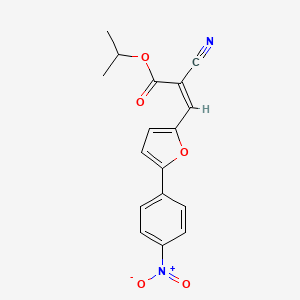 molecular formula C17H14N2O5 B4751068 Propan-2-YL (2Z)-2-cyano-3-[5-(4-nitrophenyl)furan-2-YL]prop-2-enoate 