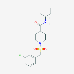 molecular formula C17H25ClN2O3S B4751076 N-(BUTAN-2-YL)-1-[(3-CHLOROPHENYL)METHANESULFONYL]PIPERIDINE-4-CARBOXAMIDE 