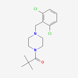 molecular formula C16H22Cl2N2O B4751146 1-[4-(2,6-DICHLOROBENZYL)PIPERAZINO]-2,2-DIMETHYL-1-PROPANONE 