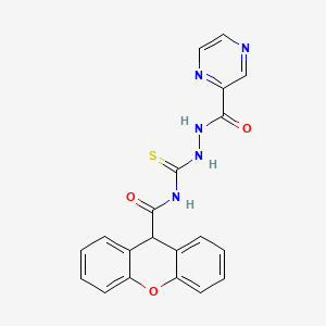 molecular formula C20H15N5O3S B4751178 N~9~-{[2-(2-PYRAZINYLCARBONYL)HYDRAZINO]CARBOTHIOYL}-9H-XANTHENE-9-CARBOXAMIDE 