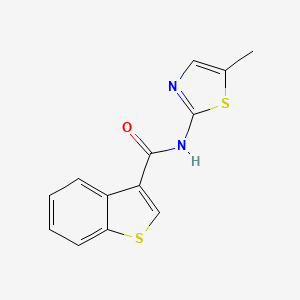 molecular formula C13H10N2OS2 B4751232 N-(5-METHYL-13-THIAZOL-2-YL)-1-BENZOTHIOPHENE-3-CARBOXAMIDE 