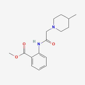 molecular formula C16H22N2O3 B4751237 Methyl 2-[[2-(4-methylpiperidin-1-yl)acetyl]amino]benzoate 
