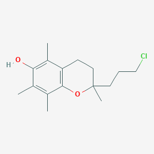molecular formula C16H23ClO2 B047513 2-(3-Chloropropyl)-2,5,7,8-tetramethyl-6-chromanol CAS No. 122148-72-5