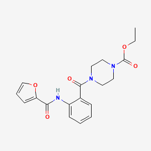 molecular formula C19H21N3O5 B4751366 Ethyl 4-[2-(furan-2-carbonylamino)benzoyl]piperazine-1-carboxylate 