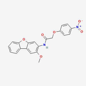 molecular formula C21H16N2O6 B4751564 N-(2-methoxydibenzofuran-3-yl)-2-(4-nitrophenoxy)acetamide 
