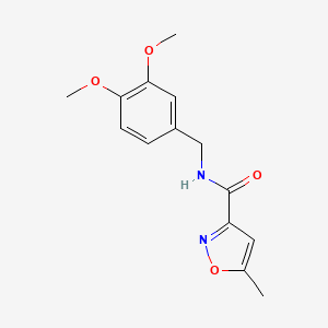 molecular formula C14H16N2O4 B4751677 N-[(3,4-DIMETHOXYPHENYL)METHYL]-5-METHYL-1,2-OXAZOLE-3-CARBOXAMIDE 