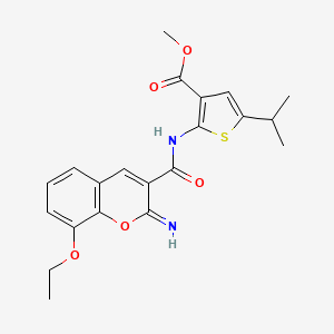 molecular formula C21H22N2O5S B4751690 METHYL 2-(8-ETHOXY-2-IMINO-2H-CHROMENE-3-AMIDO)-5-(PROPAN-2-YL)THIOPHENE-3-CARBOXYLATE 