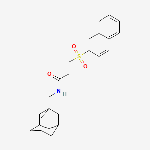 molecular formula C24H29NO3S B4751709 N~1~-(1-ADAMANTYLMETHYL)-3-(2-NAPHTHYLSULFONYL)PROPANAMIDE 