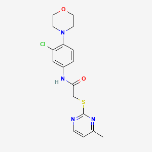 molecular formula C17H19ClN4O2S B4751922 N-[3-chloro-4-(morpholin-4-yl)phenyl]-2-[(4-methylpyrimidin-2-yl)sulfanyl]acetamide 