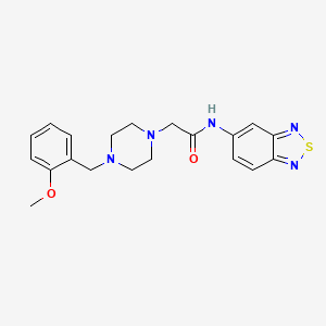 molecular formula C20H23N5O2S B4751949 N-(2,1,3-BENZOTHIADIAZOL-5-YL)-2-[4-(2-METHOXYBENZYL)-1-PIPERAZINYL]ACETAMIDE 