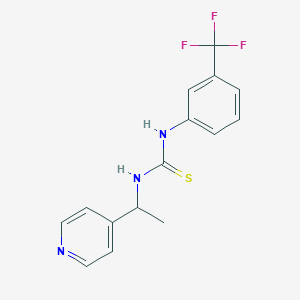 molecular formula C15H14F3N3S B4751965 1-[1-(Pyridin-4-yl)ethyl]-3-[3-(trifluoromethyl)phenyl]thiourea 