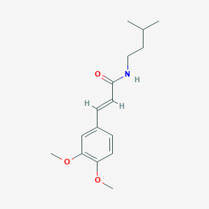 molecular formula C16H23NO3 B4751971 (2E)-3-(3,4-dimethoxyphenyl)-N-(3-methylbutyl)prop-2-enamide 