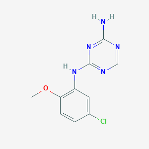 molecular formula C10H10ClN5O B4751985 N-(4-AMINO-1,3,5-TRIAZIN-2-YL)-N-(5-CHLORO-2-METHOXYPHENYL)AMINE 