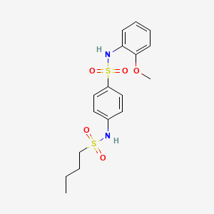 molecular formula C17H22N2O5S2 B4752138 4-(BUTANE-1-SULFONAMIDO)-N-(2-METHOXYPHENYL)BENZENE-1-SULFONAMIDE 