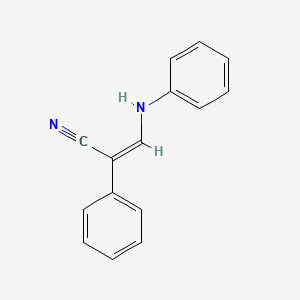 molecular formula C15H12N2 B4752248 (Z)-3-anilino-2-phenylprop-2-enenitrile 