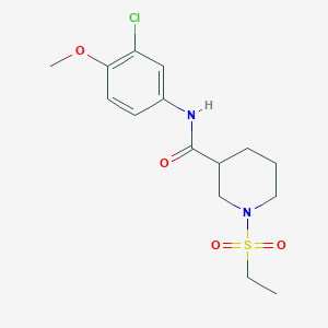 molecular formula C15H21ClN2O4S B4752350 N-(3-chloro-4-methoxyphenyl)-1-(ethylsulfonyl)piperidine-3-carboxamide 