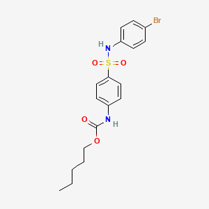molecular formula C18H21BrN2O4S B4752433 pentyl N-[4-[(4-bromophenyl)sulfamoyl]phenyl]carbamate 
