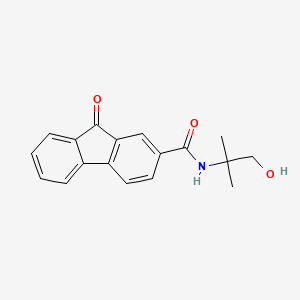 molecular formula C18H17NO3 B4752468 N-(1-hydroxy-2-methylpropan-2-yl)-9-oxo-9H-fluorene-2-carboxamide 