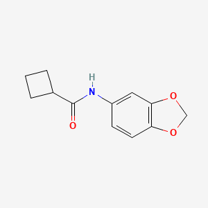molecular formula C12H13NO3 B4752513 N-(1,3-benzodioxol-5-yl)cyclobutanecarboxamide 