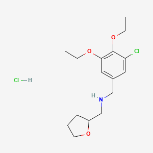 molecular formula C16H25Cl2NO3 B4752562 N-[(3-chloro-4,5-diethoxyphenyl)methyl]-1-(oxolan-2-yl)methanamine;hydrochloride 