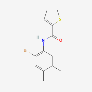 molecular formula C13H12BrNOS B4752634 N-(2-bromo-4,5-dimethylphenyl)thiophene-2-carboxamide 