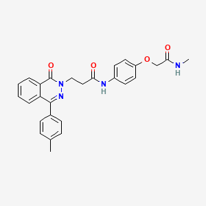 molecular formula C27H26N4O4 B4752651 N-{4-[(METHYLCARBAMOYL)METHOXY]PHENYL}-3-[4-(4-METHYLPHENYL)-1-OXO-1,2-DIHYDROPHTHALAZIN-2-YL]PROPANAMIDE 