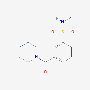 molecular formula C14H20N2O3S B4752781 N,4-dimethyl-3-(piperidin-1-ylcarbonyl)benzenesulfonamide 