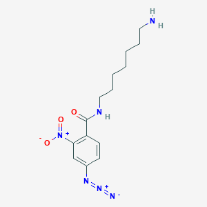 molecular formula C14H20N6O3 B047529 N-(4-Azido-2-nitrobenzoyl)-1,7-diaminoheptane CAS No. 123402-80-2