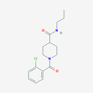 molecular formula C16H21ClN2O2 B4752963 1-(2-chlorobenzoyl)-N-propylpiperidine-4-carboxamide 