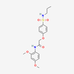 molecular formula C19H24N2O6S B4753086 N-(2,4-dimethoxyphenyl)-2-[4-(propylsulfamoyl)phenoxy]acetamide 