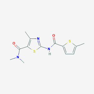 molecular formula C13H15N3O2S2 B4753153 NN4-TRIMETHYL-2-(5-METHYLTHIOPHENE-2-AMIDO)-13-THIAZOLE-5-CARBOXAMIDE 