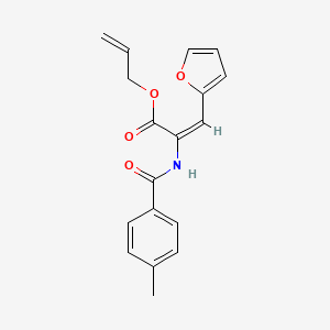 molecular formula C18H17NO4 B4753176 prop-2-enyl (E)-3-(furan-2-yl)-2-[(4-methylbenzoyl)amino]prop-2-enoate 