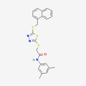 molecular formula C23H21N3OS3 B4753186 N-(3,5-Dimethylphenyl)-2-((5-((naphthalen-1-ylmethyl)thio)-1,3,4-thiadiazol-2-yl)thio)acetamide CAS No. 476484-09-0