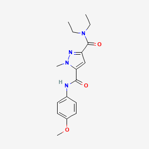 molecular formula C17H22N4O3 B4753447 N,N-DIETHYL-N-(4-METHOXYPHENYL)-1-METHYL-1H-PYRAZOLE-3,5-DICARBOXAMIDE 