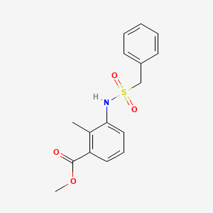 molecular formula C16H17NO4S B4753475 METHYL 2-METHYL-3-(PHENYLMETHANESULFONAMIDO)BENZOATE 