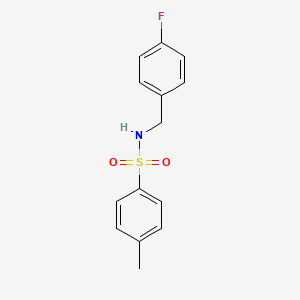 molecular formula C14H14FNO2S B4753631 N~1~-(4-FLUOROBENZYL)-4-METHYL-1-BENZENESULFONAMIDE 