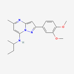 molecular formula C19H24N4O2 B4753844 N-(butan-2-yl)-2-(3,4-dimethoxyphenyl)-5-methylpyrazolo[1,5-a]pyrimidin-7-amine 