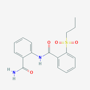 molecular formula C17H18N2O4S B4753932 N-(2-CARBAMOYLPHENYL)-2-(PROPANE-1-SULFONYL)BENZAMIDE 