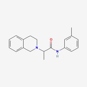 molecular formula C19H22N2O B4753956 2-(3,4-dihydroisoquinolin-2(1H)-yl)-N-(3-methylphenyl)propanamide 