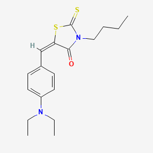 molecular formula C18H24N2OS2 B4754087 (5E)-3-butyl-5-[4-(diethylamino)benzylidene]-2-thioxo-1,3-thiazolidin-4-one 