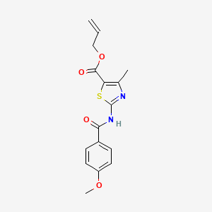 molecular formula C16H16N2O4S B4754422 prop-2-enyl 2-[(4-methoxybenzoyl)amino]-4-methyl-1,3-thiazole-5-carboxylate 