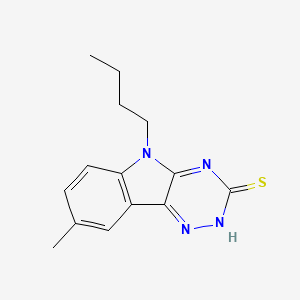 molecular formula C14H16N4S B4754486 5-butyl-8-methyl-5H-[1,2,4]triazino[5,6-b]indole-3-thiol 