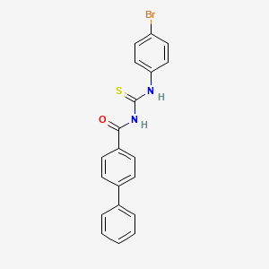 molecular formula C20H15BrN2OS B4754703 N-[(4-bromophenyl)carbamothioyl]biphenyl-4-carboxamide 